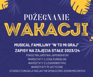 Read more about the article Fundacja Inicjatyw Społeczno-Ekonomicznych wśród uczestników Wspólnego Pożegnania Wakacji w Podkowie Leśnej￼